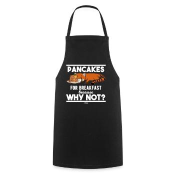 Crêpes pour le petit déjeuner - Tablier de cuisine - noir - Devant - AI Model Male 185 dark (185cm)