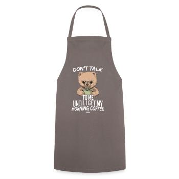 lustiger Spruch schlechte Laune Kaffee - Kochschürze - Grau - Vorne - AI Model Male 185 dark (185cm)