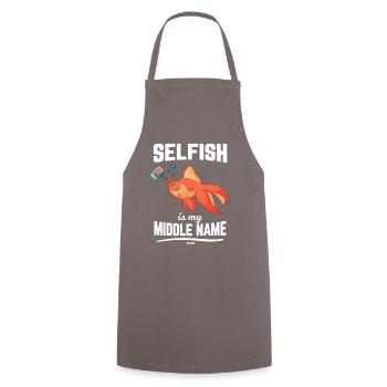 Combattre les poissons aquatiques de l’aquarium de mer - Tablier de cuisine - gris - Devant - AI Model Male 185 dark (185cm)