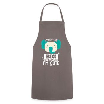 Éléphant pour enfants - Tablier de cuisine - gris - Devant - AI Model Male 185 dark (185cm)
