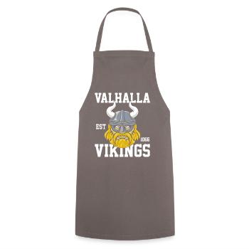 Valhalla est 1066 Vikings - Kochschürze - Grau - Vorne - AI Model Male 185 dark (185cm)