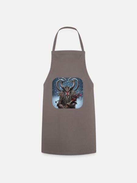 Krampus - Kochschürze - Grau