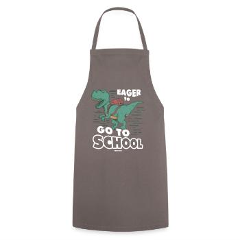 École de dinosaures T-Rex - Tablier de cuisine - gris - Devant - AI Model Male 185 dark (185cm)