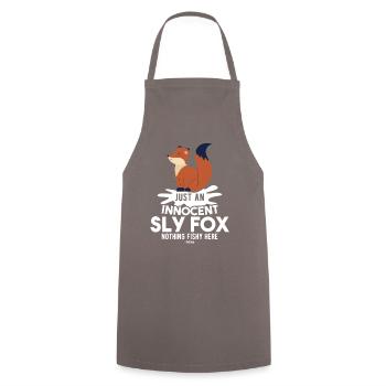 Fox - Cooking Apron - grey - Front - AI Model Male 185 dark (185cm)