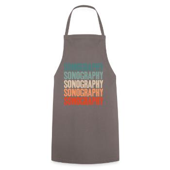 Sonographie Squad Sonographer Ultraschalltechniker - Kochschürze - Grau - Vorne - AI Model Male 185 dark (185cm)