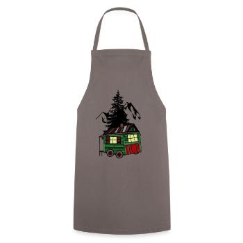 Bauwagen Natur Gebirge Berg Alpen Alm Österreich - Tablier de cuisine - gris - Devant - AI Model Male 185 dark (185cm)