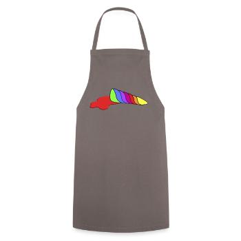 Horn Unicorn - Cooking Apron - grey - Front - AI Model Male 185 dark (185cm)