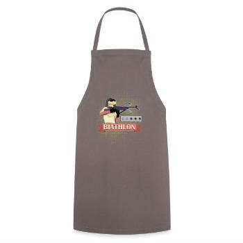 Biathlon Sport Sport Winter Sports Women - Cooking Apron - grey - Front - AI Model Male 185 dark (185cm)