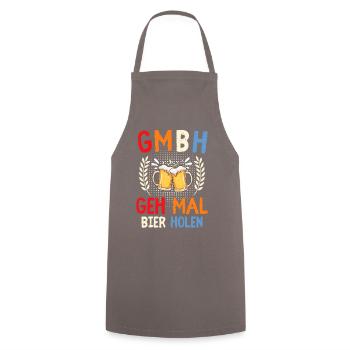GMBH GEH MAL BIER HOLEN - Kochschürze - Grau - Vorne - AI Model Male 185 dark (185cm)