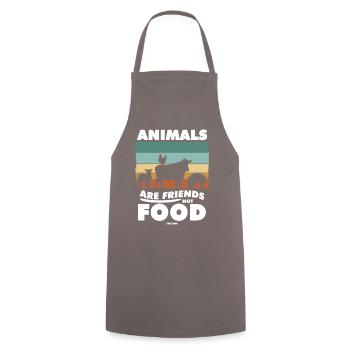 lustiger Spruch für Veganer - Kochschürze - Grau - Vorne - AI Model Male 185 dark (185cm)