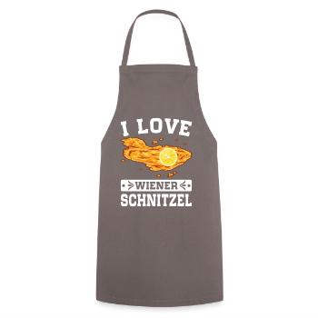 I Love Wiener Schnitzel - Kochschürze - Grau - Vorne - AI Model Male 185 dark (185cm)