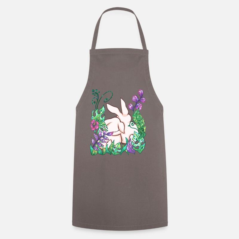 Hase Tier Geschenk Dschungel - Kochschürze - Grau