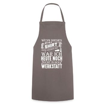 Wenn dieses Shirt noch sauber ist Werkstatt - Kochschürze - Grau - Vorne - AI Model Male 185 dark (185cm)