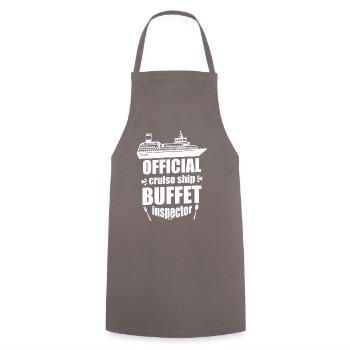Essen Kreuzfahrt lecker Urlaub Geschenk - Kochschürze - Grau - Vorne - AI Model Male 185 dark (185cm)