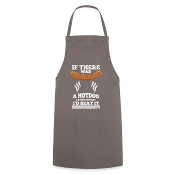 Wettkampf Hot dog Geschenkidee - Kochschürze - Grau - Vorne - AI Model Male 185 dark (185cm)