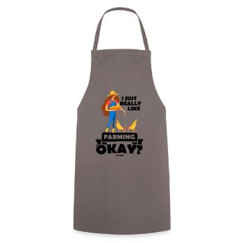 J’aime vraiment l’agriculture d’accord - Tablier de cuisine - gris - Devant - AI Model Male 185 dark (185cm)