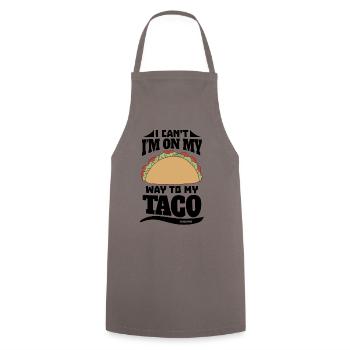 Je ne peux pas Je suis en route vers mon Taco - Tablier de cuisine - gris - Devant - AI Model Male 185 dark (185cm)