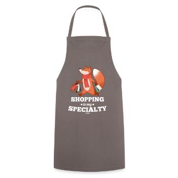 Red fox shopping nature forest animal wild dog - Cooking Apron - grey - Front - AI Model Male 185 dark (185cm)