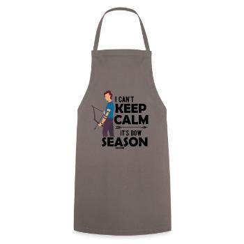 Archery Bow and Arrow Hunter - Cooking Apron - grey - Front - AI Model Male 185 dark (185cm)
