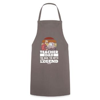 Teacher Dad The Man The Myth The Legend - Kochschürze - Grau - Vorne - AI Model Male 185 dark (185cm)
