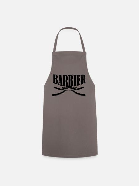 barber barbier shirt - Kochschürze - Grau