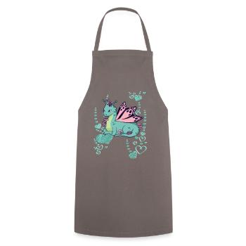 Dragon - Tablier de cuisine - gris - Devant - AI Model Male 185 dark (185cm)