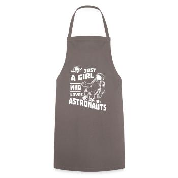 Sa petite amie aime les astronautes - Tablier de cuisine - gris - Devant - AI Model Male 185 dark (185cm)