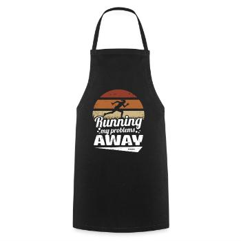 Running Jogging Sport Race Training Gift - Cooking Apron - black - Front - AI Model Male 185 dark (185cm)