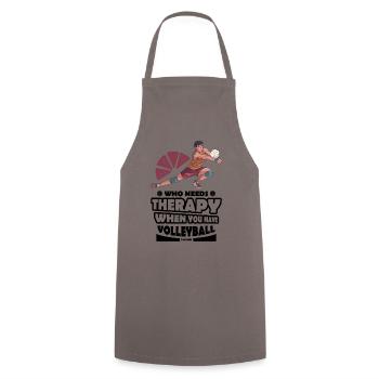 Volleyball - Cooking Apron - grey - Front - AI Model Male 185 dark (185cm)