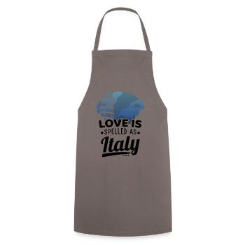 Italie - Tablier de cuisine - gris - Devant - AI Model Male 185 dark (185cm)
