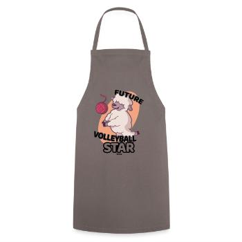 future volleyball star sheep child baby - Cooking Apron - grey - Front - AI Model Male 185 dark (185cm)
