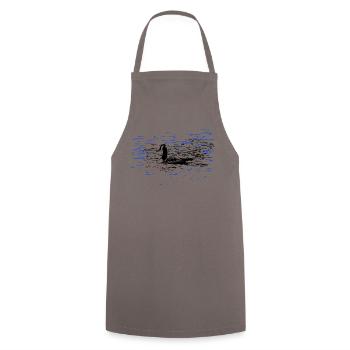 Duck Erpel Pond Natation - Tablier de cuisine - gris - Devant - AI Model Male 185 dark (185cm)