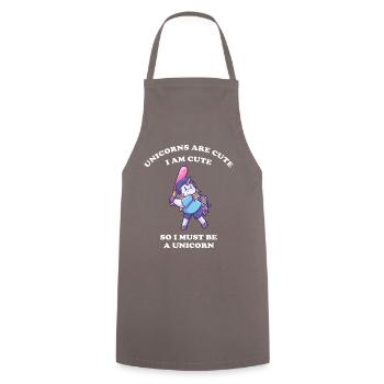 Unicorn loves baseball and softball - Cooking Apron - grey - Front - AI Model Male 185 dark (185cm)