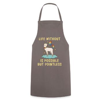 une vie sans chats est possible Amoureux des chats - Tablier de cuisine - gris - Devant - AI Model Male 185 dark (185cm)
