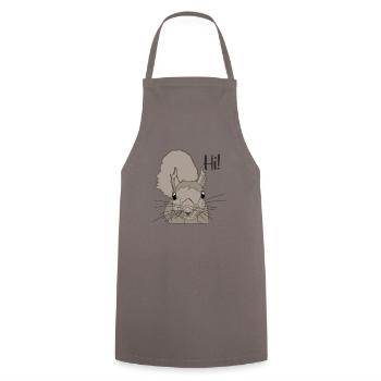 Écureuil gris Écureuil Écureuil renard - Tablier de cuisine - gris - Devant - AI Model Male 185 dark (185cm)