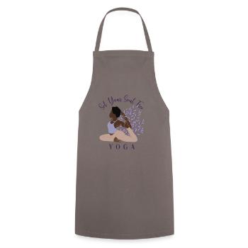 Set Your Soul Free Ashtanga Hatha Asanas - Cooking Apron - grey - Front - AI Model Male 185 dark (185cm)