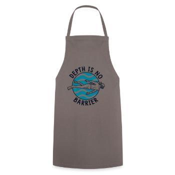 Depth Is No Barrier Diving Fins Goggles - Cooking Apron - grey - Front - AI Model Male 185 dark (185cm)