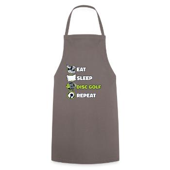 Eat Sleep Disc Golf Repeat Basket Disc Disc - Cooking Apron - grey - Front - AI Model Male 185 dark (185cm)