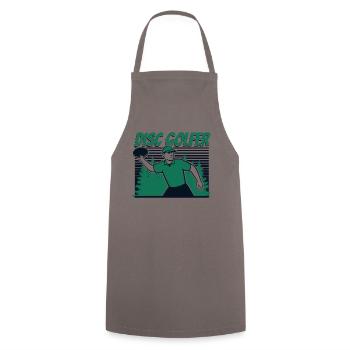 Disc Golfer Disc Golfer Frisbee Golf Basket Disc - Cooking Apron - grey - Front - AI Model Male 185 dark (185cm)