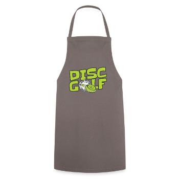 Disc Golf Disc Golfer Frisbee Golf Basket Disc - Cooking Apron - grey - Front - AI Model Male 185 dark (185cm)