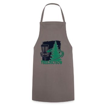 Treejection Basket Disc Golfer Frisbee Golf - Cooking Apron - grey - Front - AI Model Male 185 dark (185cm)