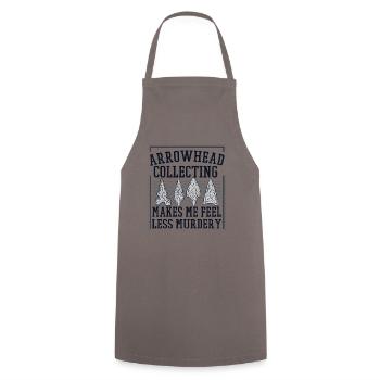 me fait me sentir moins meurtrier Conseils de chasse - Tablier de cuisine - gris - Devant - AI Model Male 185 dark (185cm)