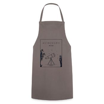 Astronomy Chinese Hanzi Kosmologe Sternenhimmel - Kochschürze - Grau - Vorne - AI Model Male 185 dark (185cm)