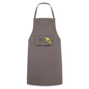 Michelangelo Création d’Adam Frog Catching - Tablier de cuisine - gris - Devant - AI Model Male 185 dark (185cm)