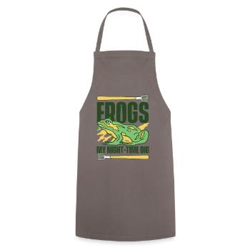 Frogs My Night Time Gig Tadpole Tree Frog - Cooking Apron - grey - Front - AI Model Male 185 dark (185cm)