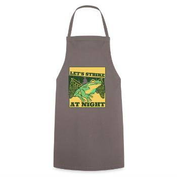 Let's Strike At Night Toad Tadpole Frog - Cooking Apron - grey - Front - AI Model Male 185 dark (185cm)