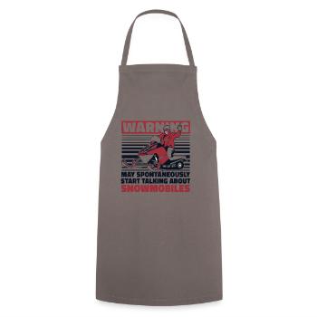 Peut spontanément parler de motoneiges - Tablier de cuisine - gris - Devant - AI Model Male 185 dark (185cm)