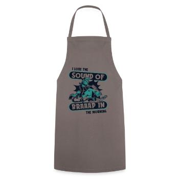 I Love The Sound Of Braap In The Morning Driver - Cooking Apron - grey - Front - AI Model Male 185 dark (185cm)