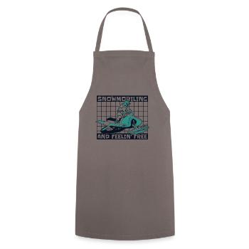 Motoneige et conducteurs de motoneige sans sensation - Tablier de cuisine - gris - Devant - AI Model Male 185 dark (185cm)