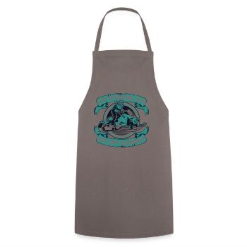 Did Someone Say End Off Summer Snowmobile Driver - Cooking Apron - grey - Front - AI Model Male 185 dark (185cm)